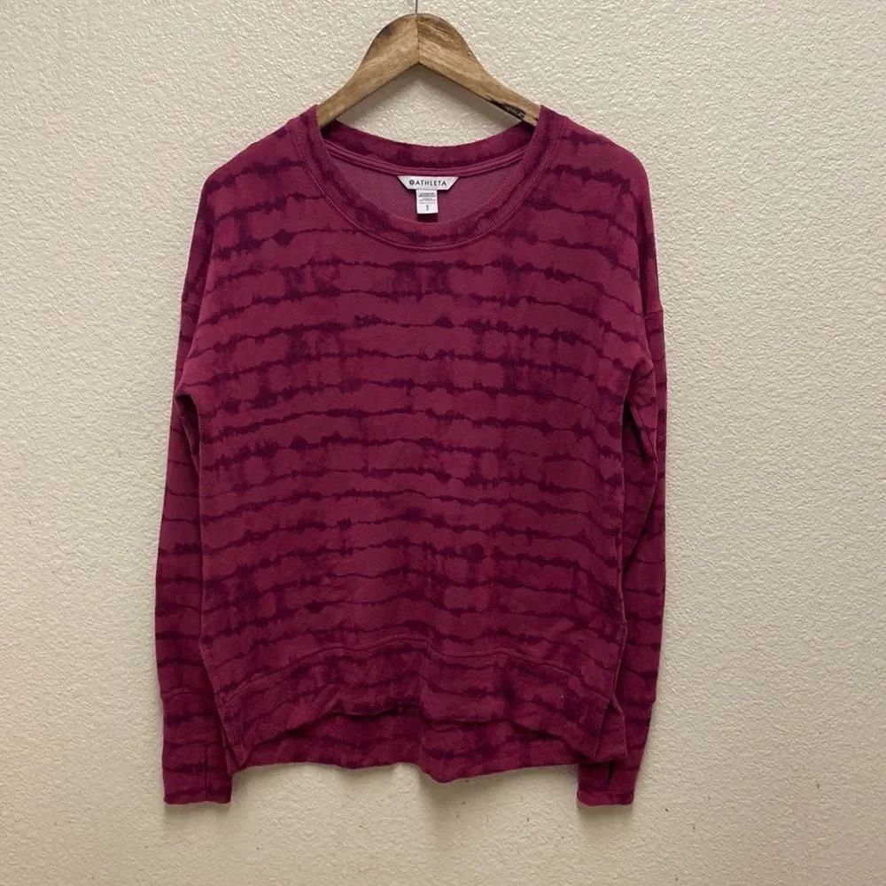 Athleta Tie Dye Coaster Luxe Sweatshirt Small
